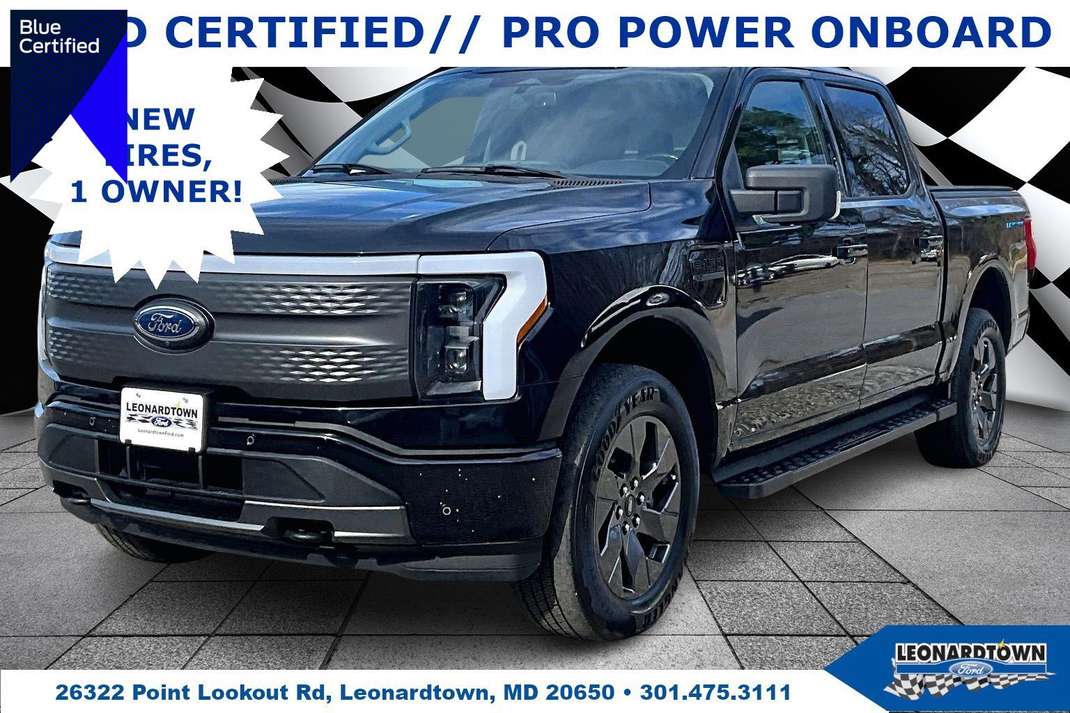 Certified 2023 Ford F150 Lightning XLT w/ Equipment Group 312A High image 1