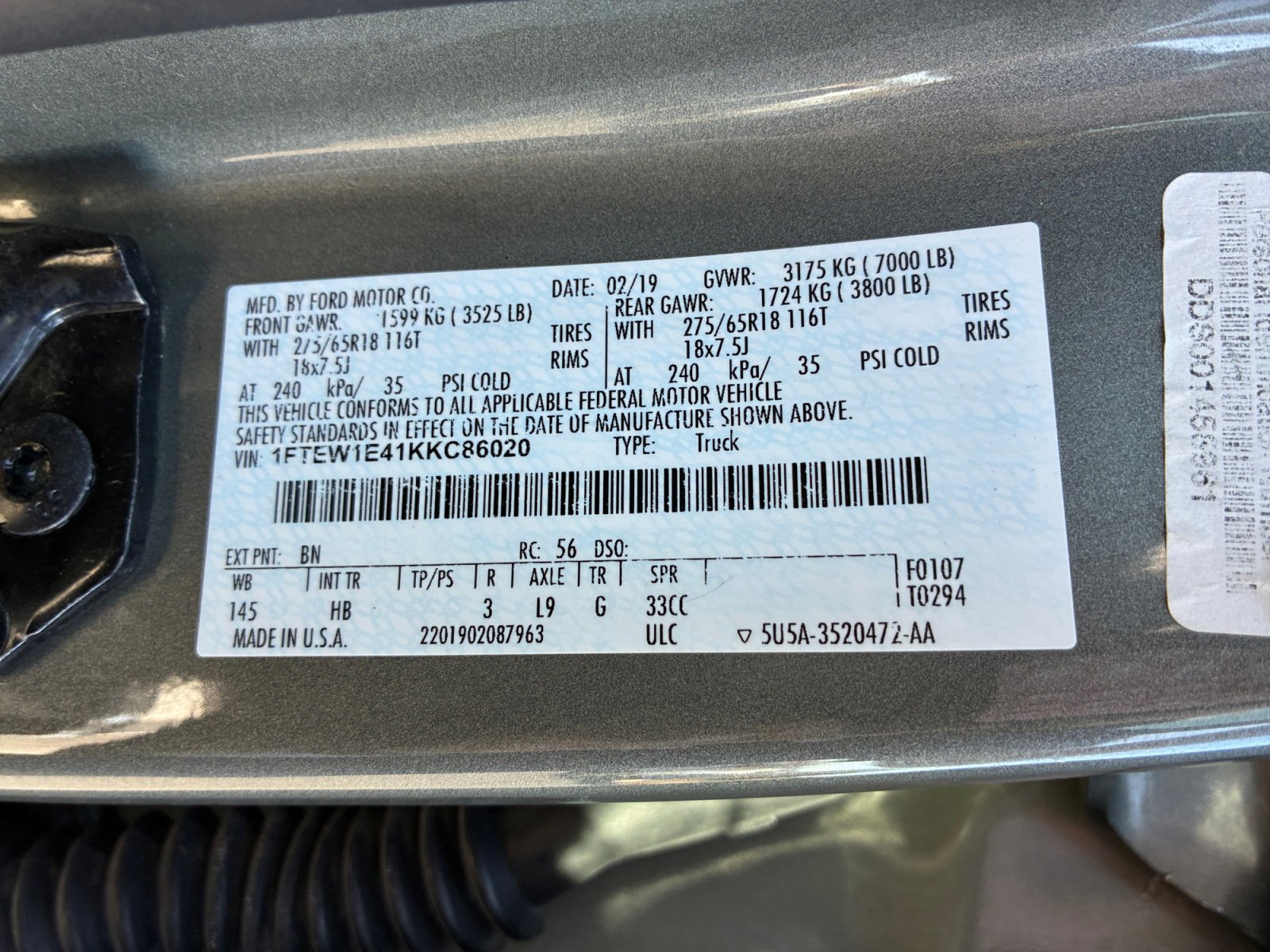 Certified 2019 Ford F150 Lariat w/ Equipment Group 502A Luxury image 25