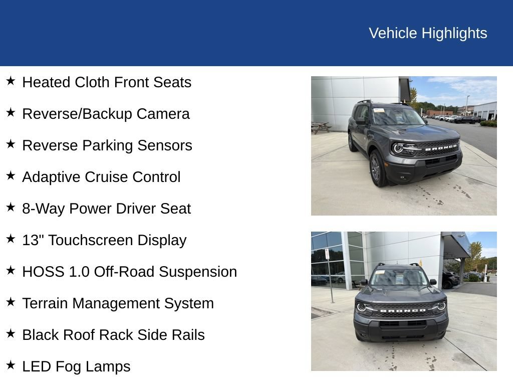 Certified 2025 Ford Bronco Sport Big Bend w/ Convenience Package AWD/4WD image 30