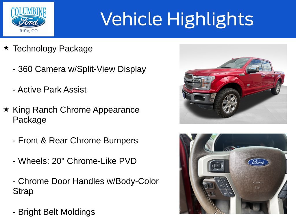 Certified 2020 Ford F150 King Ranch w/ Equipment Group 601A Luxury AWD/4WD image 12