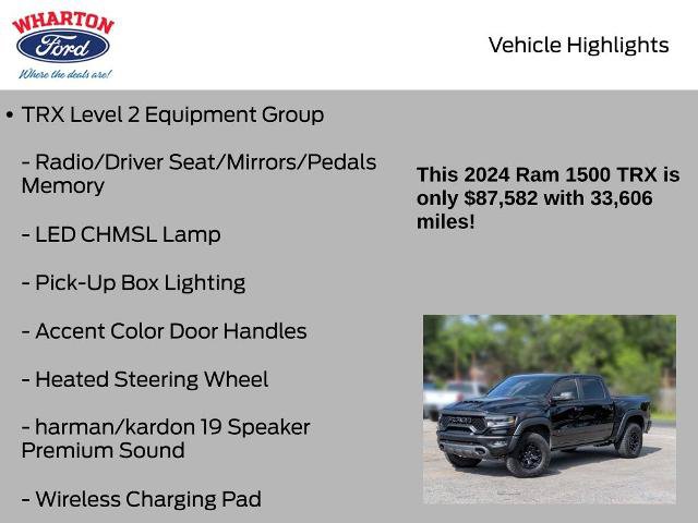 Used 2024 RAM 1500 TRX w/ TRX Level 2 Equipment Group AWD/4WD image 21