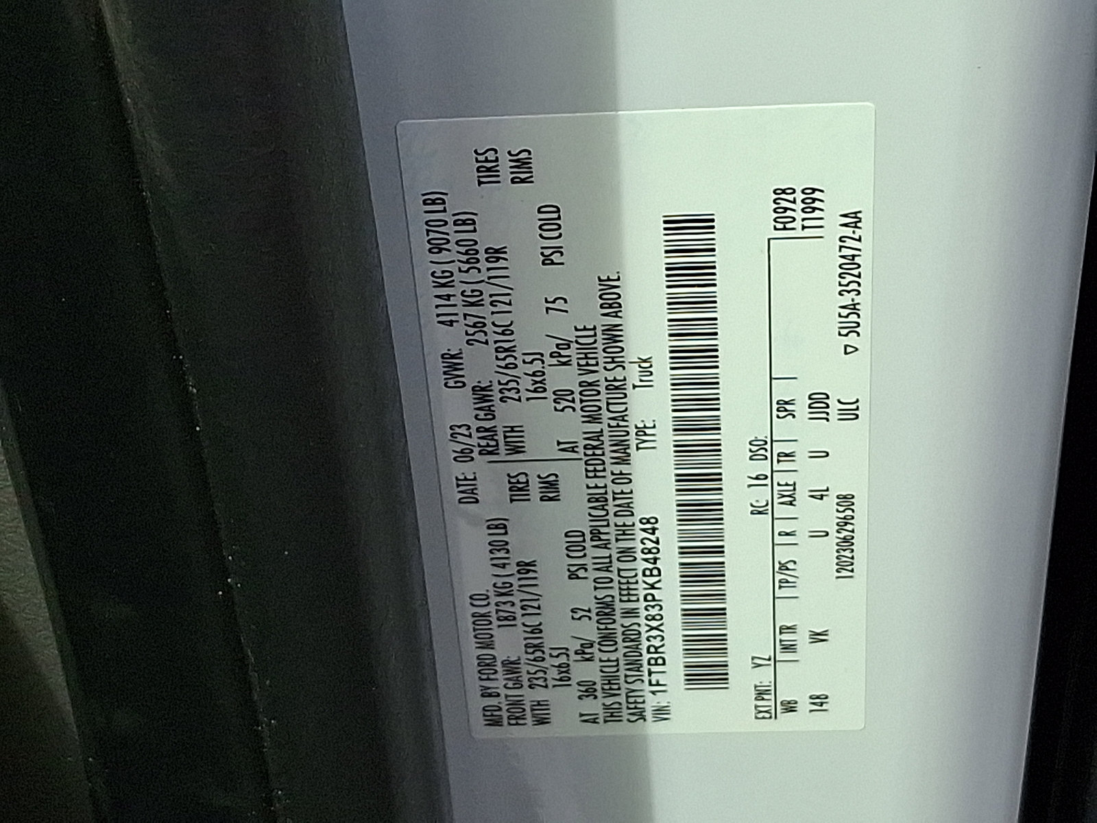 Certified 2023 Ford Transit 250 148 High Roof Extended w/ Fleet Safety Package RWD image 27