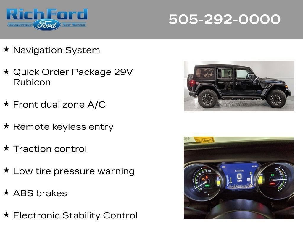 Used 2023 Jeep Wrangler Unlimited Rubicon 4xe AWD/4WD image 29