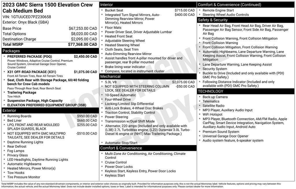 Used 2023 GMC Sierra 1500 Elevation w/ Preferred Package AWD/4WD image 32