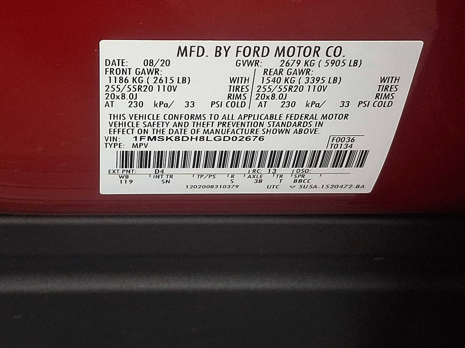 Certified 2020 Ford Explorer XLT w/ Equipment Group 202A AWD/4WD image 28
