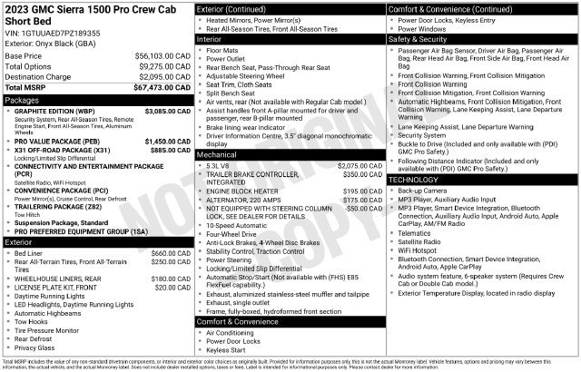 Used 2023 GMC Sierra 1500 Pro w/ Graphite Edition AWD/4WD image 11