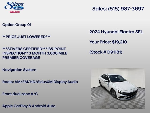 Used 2024 Hyundai Elantra SEL FWD image 8