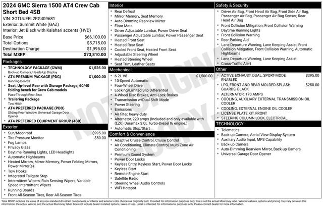 Used 2024 GMC Sierra 1500 AT4 w/ Technology Package AWD/4WD image 38