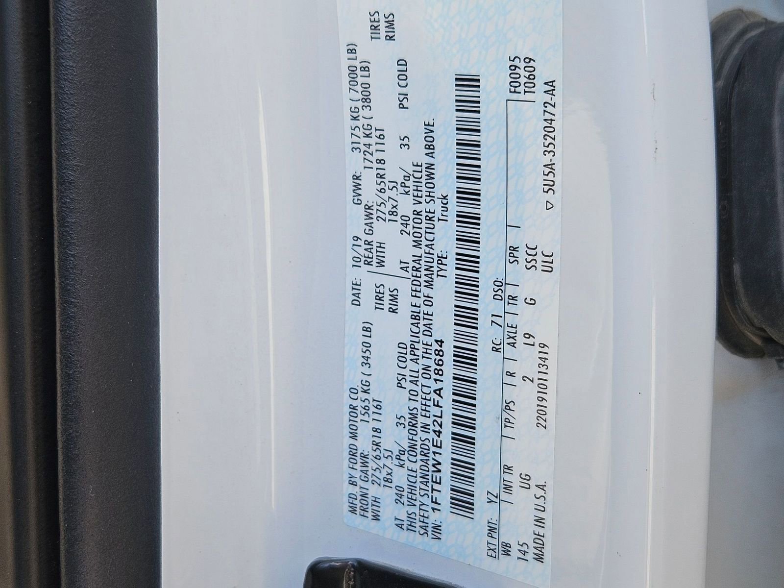 Certified 2020 Ford F150 XLT w/ Equipment Group 302A Luxury AWD/4WD image 29
