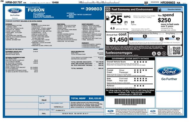 Certified 2017 Ford Fusion SE w/ Fusion SE Technology Package FWD image 22