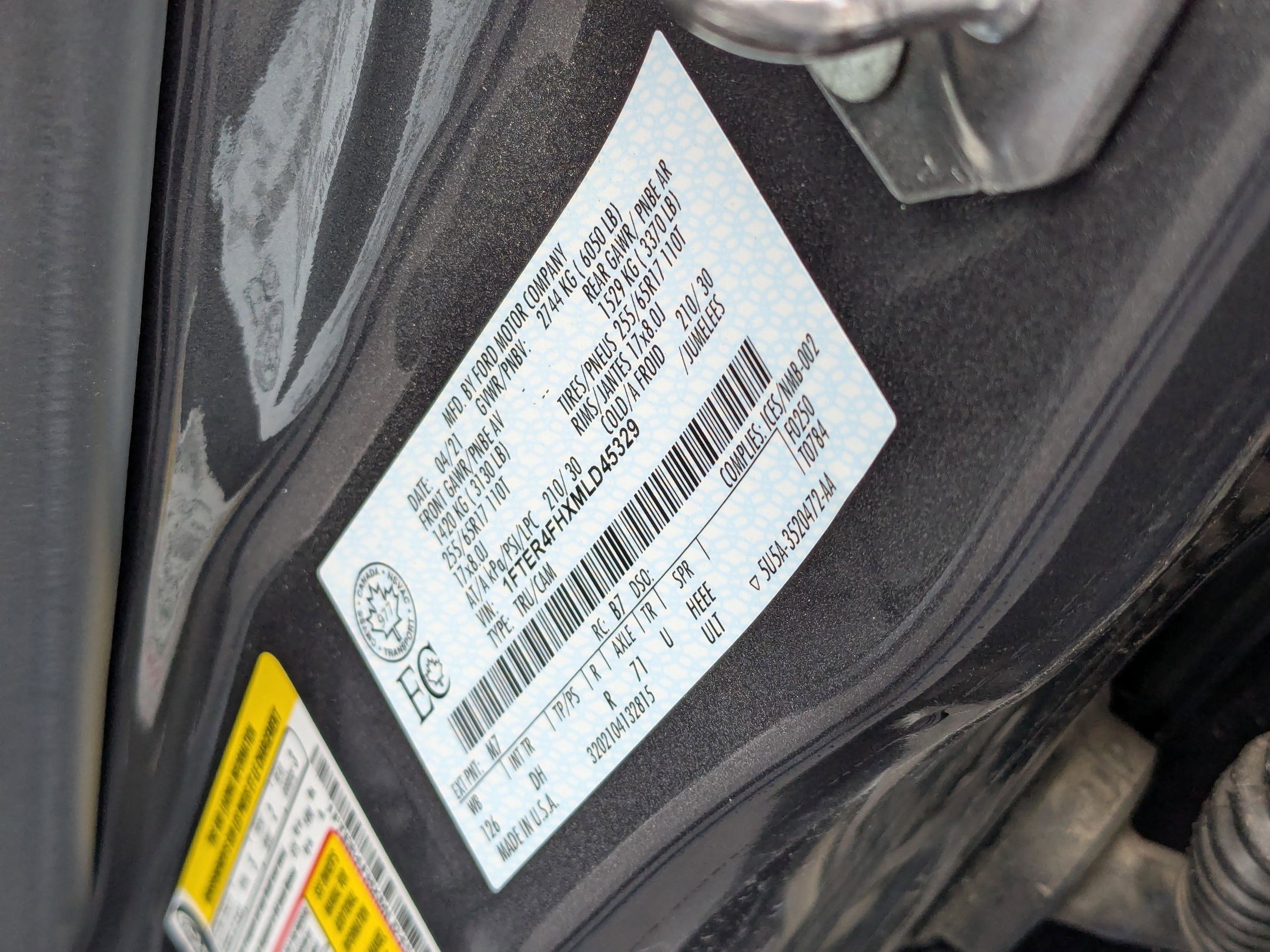 Certified 2021 Ford Ranger Lariat w/ Equipment Group 501A High image 34