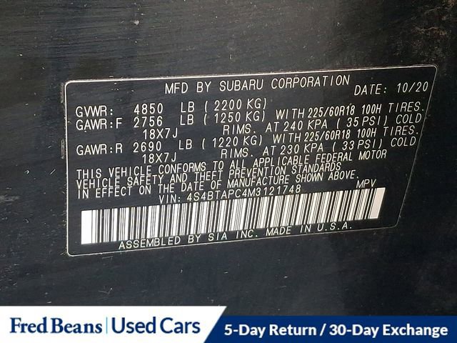 Used 2021 Subaru Outback Touring w/ Popular Package #2 image 26