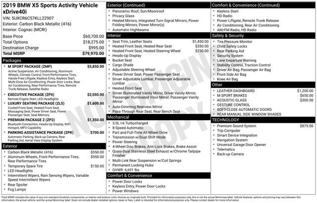 Used 2019 BMW X5 xDrive40i w/ M Sport Package image 5
