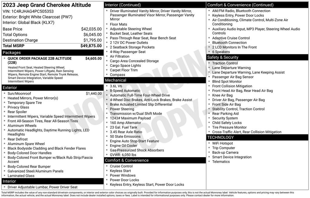 Used 2023 Jeep Grand Cherokee Altitude image 37