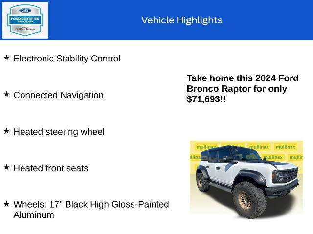 Certified 2024 Ford Bronco Raptor AWD/4WD image 19