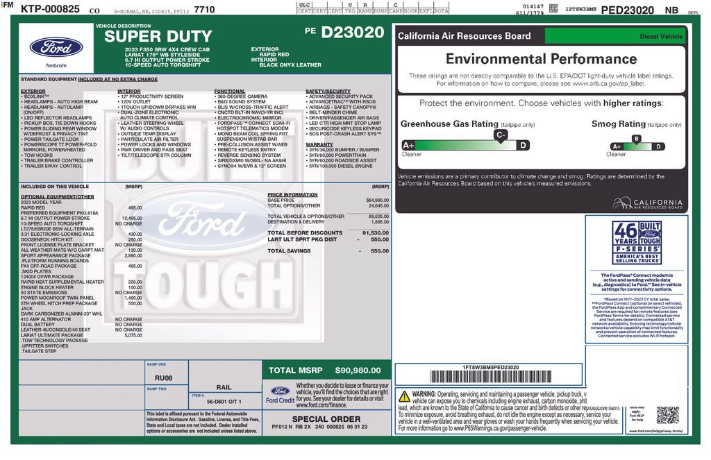 Certified 2023 Ford F350 Lariat w/ Lariat Ultimate Package AWD/4WD image 6