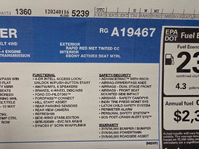Certified 2024 Ford Explorer XLT w/ Equipment Group 202A AWD/4WD image 28
