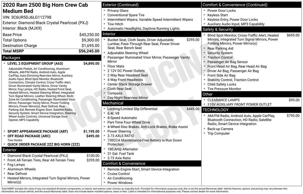 Used 2020 RAM 2500 Big Horn w/ Level 2 Equipment Group image 31