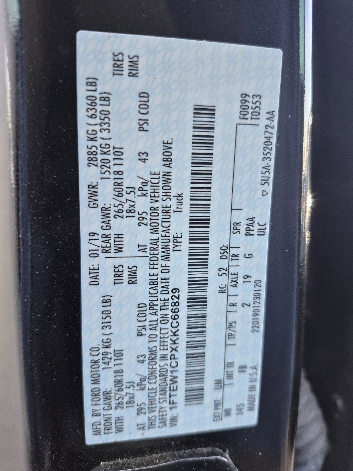 Certified 2019 Ford F150 XLT w/ Equipment Group 302A Luxury image 5