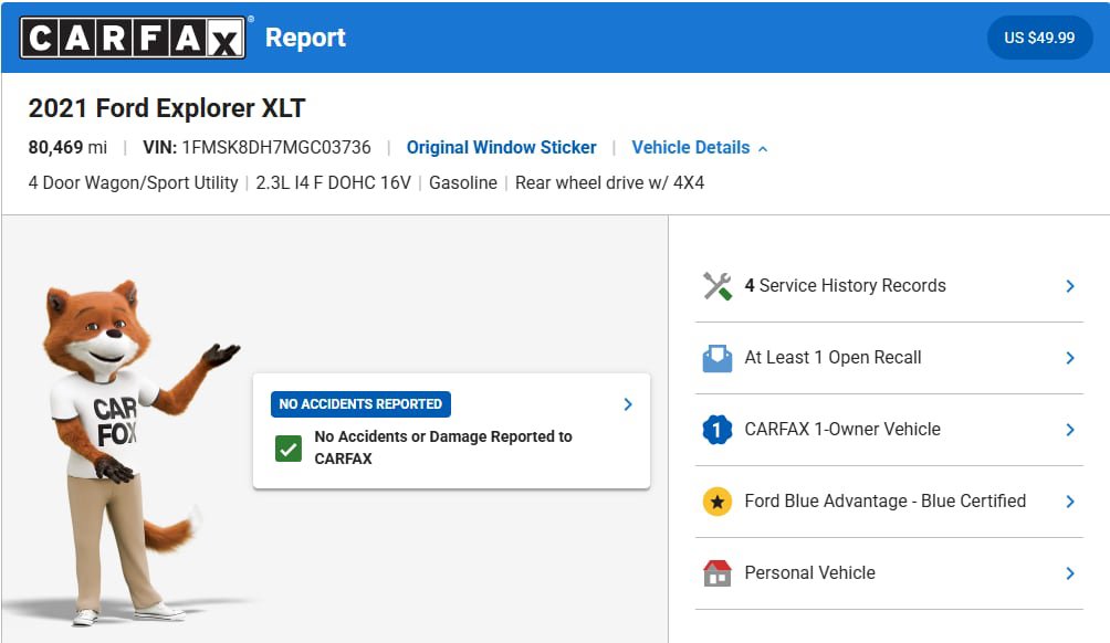 Certified 2021 Ford Explorer XLT w/ Equipment Group 202A AWD/4WD image 2