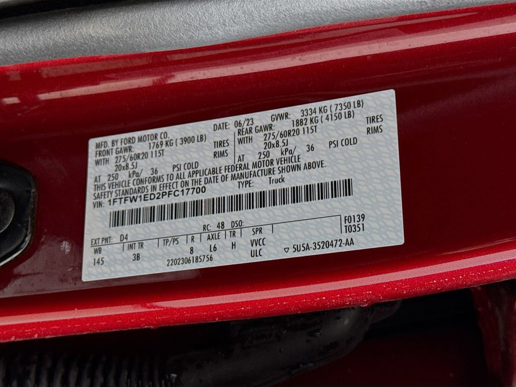 Certified 2023 Ford F150 Platinum w/ Equipment Group 701A High image 34