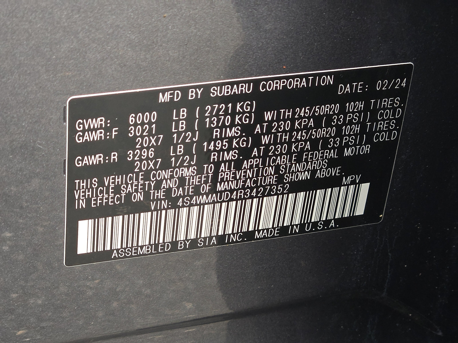 Used 2024 Subaru Ascent Limited w/ Technology Package AWD/4WD image 27