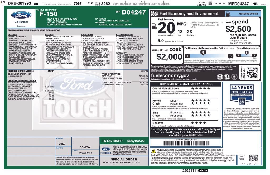 Certified 2021 Ford F150 Limited AWD/4WD image 6