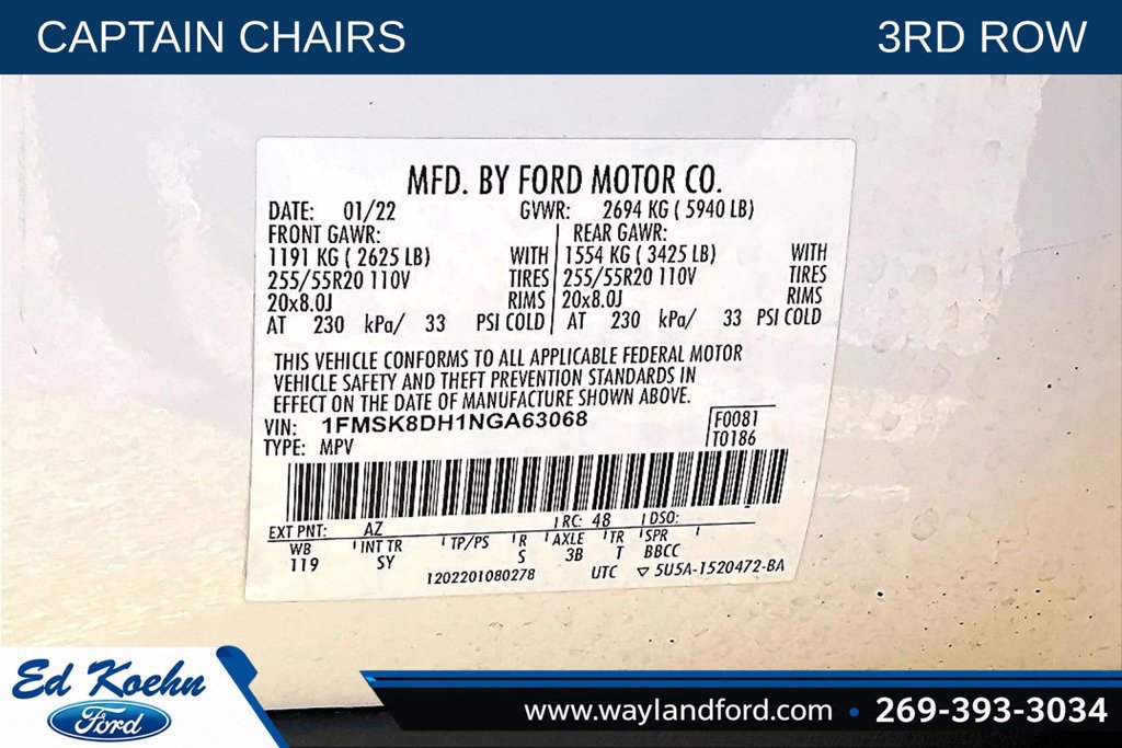 Certified 2022 Ford Explorer XLT w/ Equipment Group 202A AWD/4WD image 34