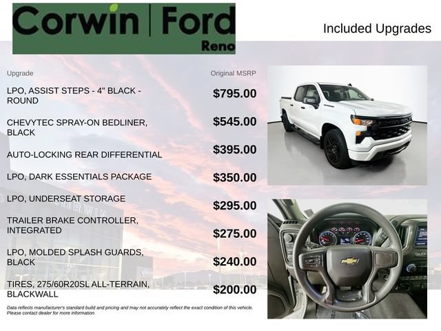Used 2023 Chevrolet Silverado 1500 Custom w/ LPO, Dark Essentials Package AWD/4WD image 3