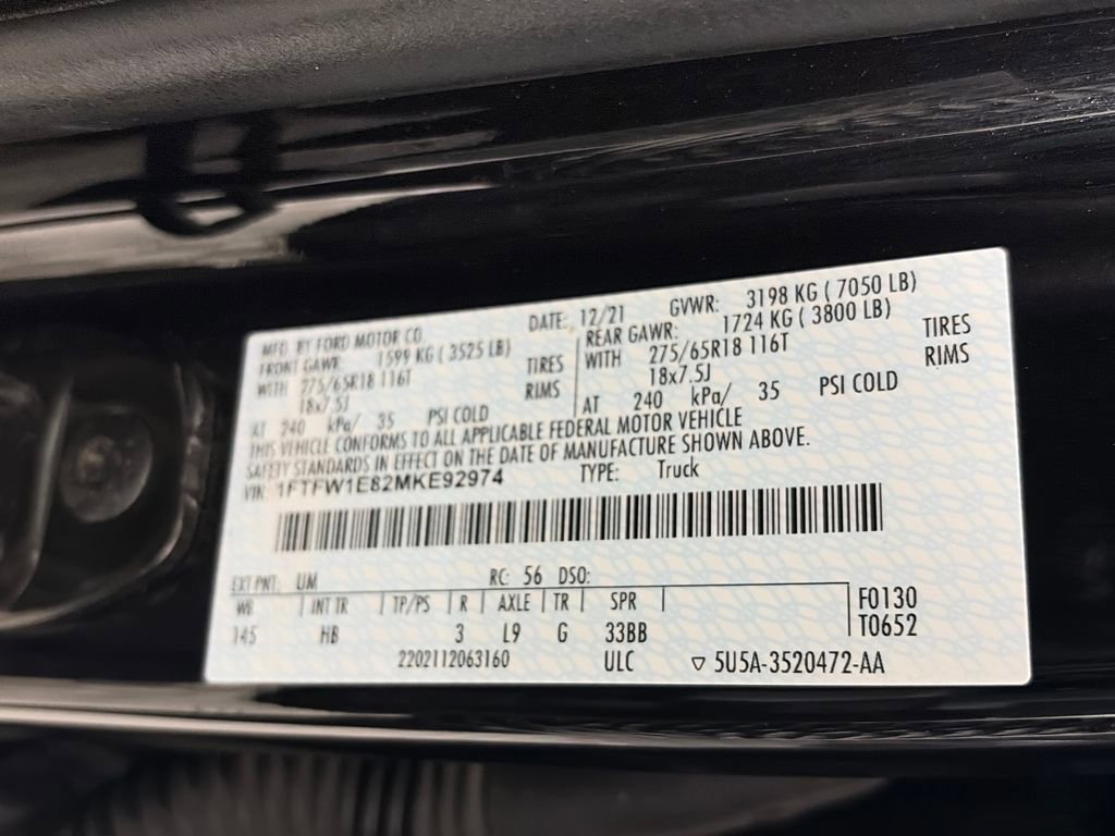 Certified 2021 Ford F150 Lariat AWD/4WD image 9
