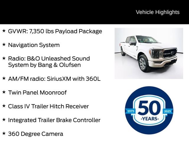 Certified 2023 Ford F150 Platinum w/ Equipment Group 701A High image 11