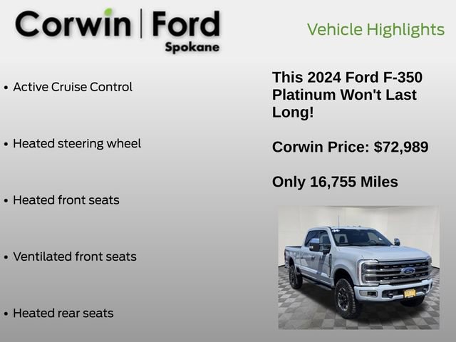 Certified 2024 Ford F350 Platinum w/ Tremor Off-Road Package AWD/4WD image 18