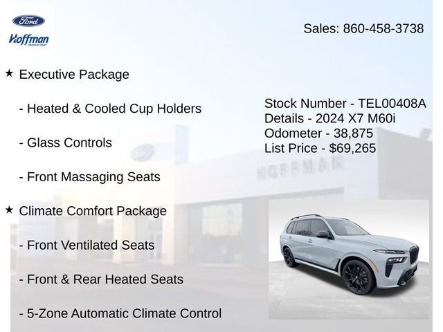 Used 2024 BMW X7 M60i w/ Executive Package AWD/4WD image 10