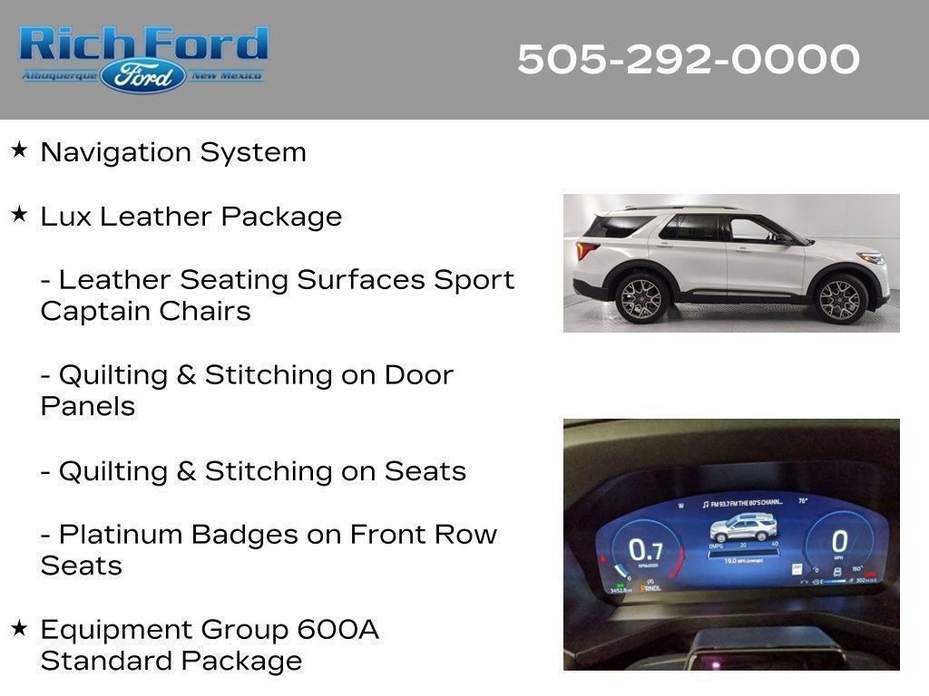 Certified 2025 Ford Explorer Platinum w/ Ultimate Package AWD/4WD image 29