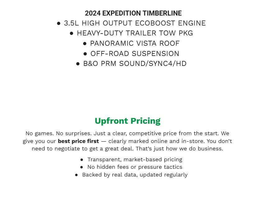 Certified 2024 Ford Expedition Timberline AWD/4WD image 2