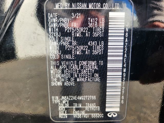 Used 2021 INFINITI QX80 Premium Select w/ Cargo Package image 28