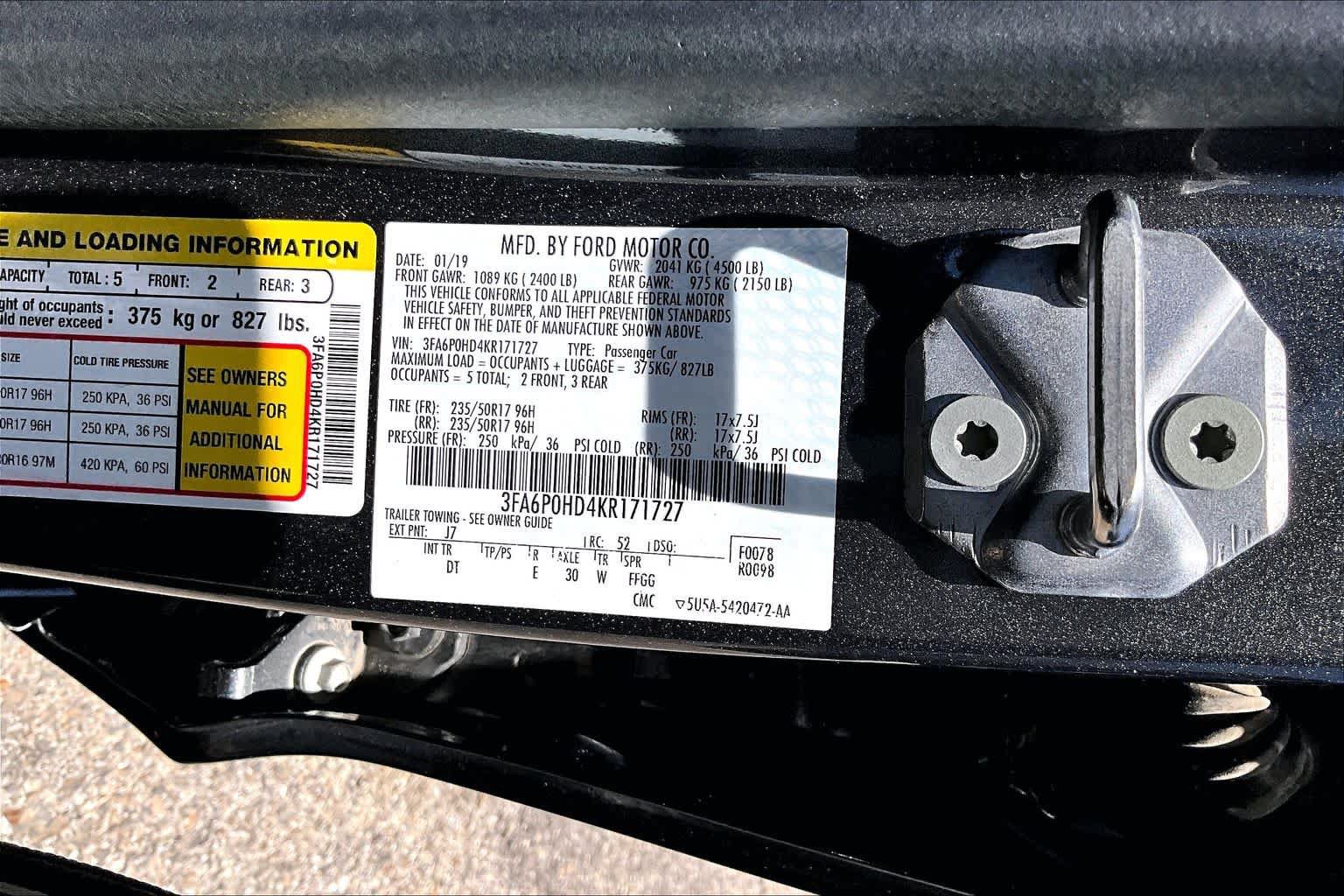 Certified 2019 Ford Fusion SE FWD image 47
