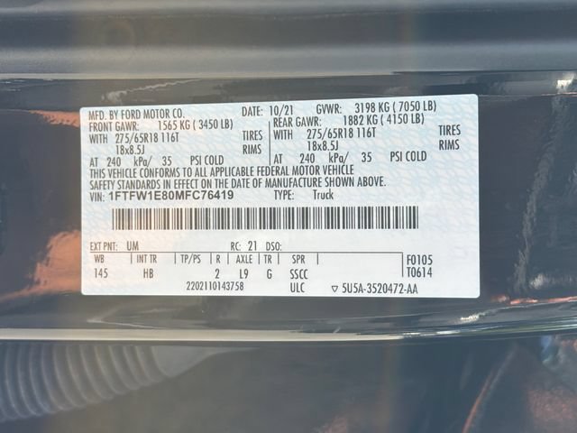 Certified 2021 Ford F150 Lariat w/ Max Trailer Tow Package AWD/4WD image 35