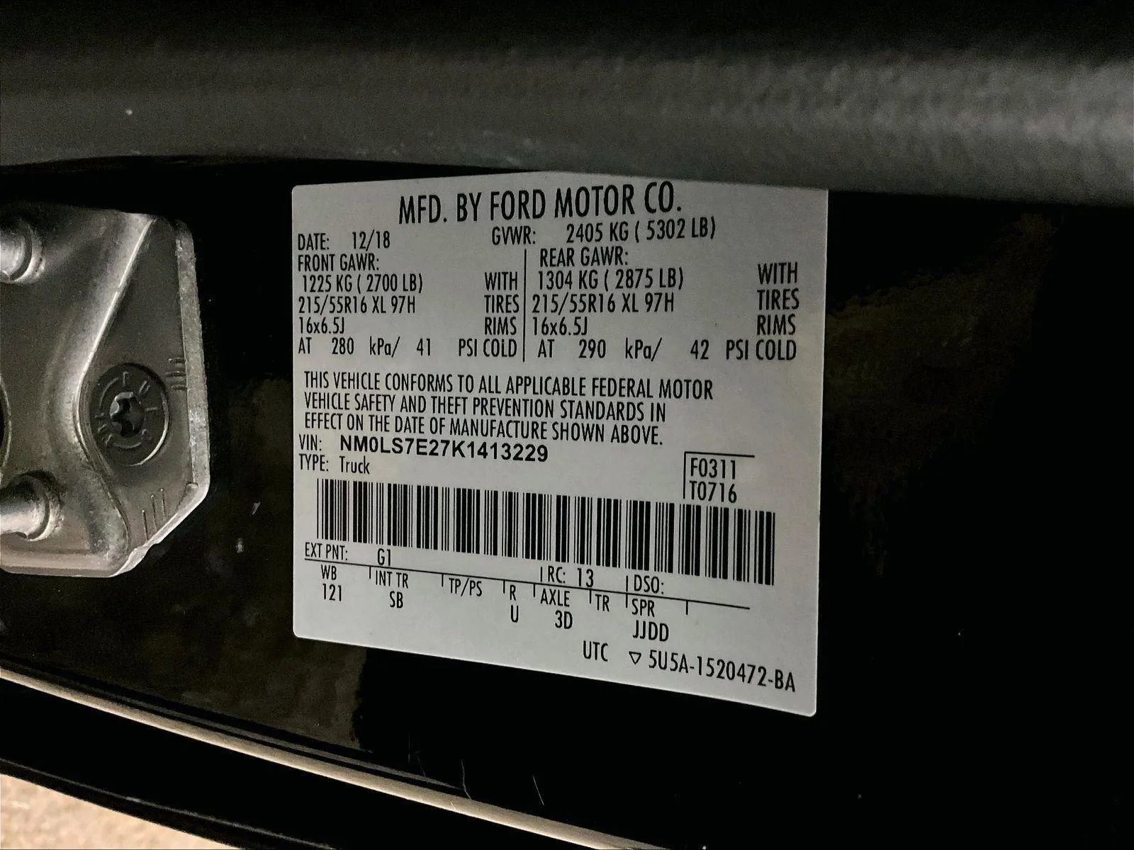 Certified 2019 Ford Transit Connect XL FWD image 30