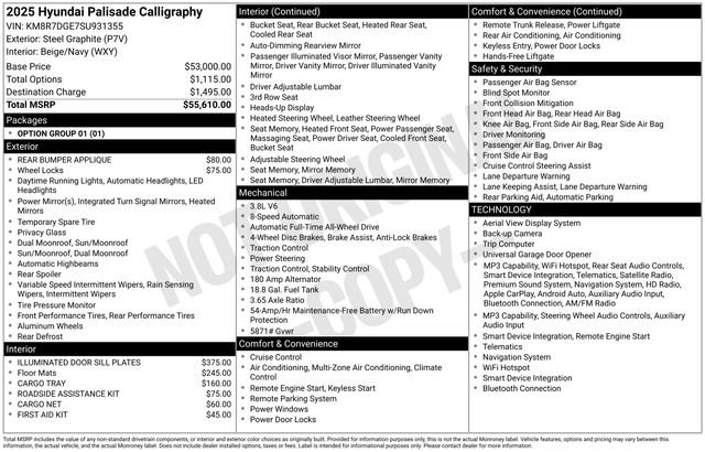 Used 2025 Hyundai Palisade Calligraphy image 40