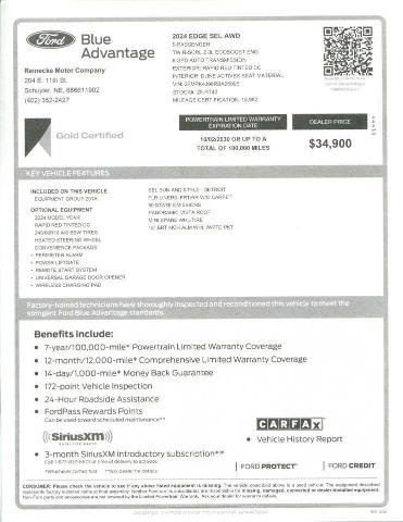 Certified 2024 Ford Edge SEL w/ Convenience Package AWD/4WD image 13