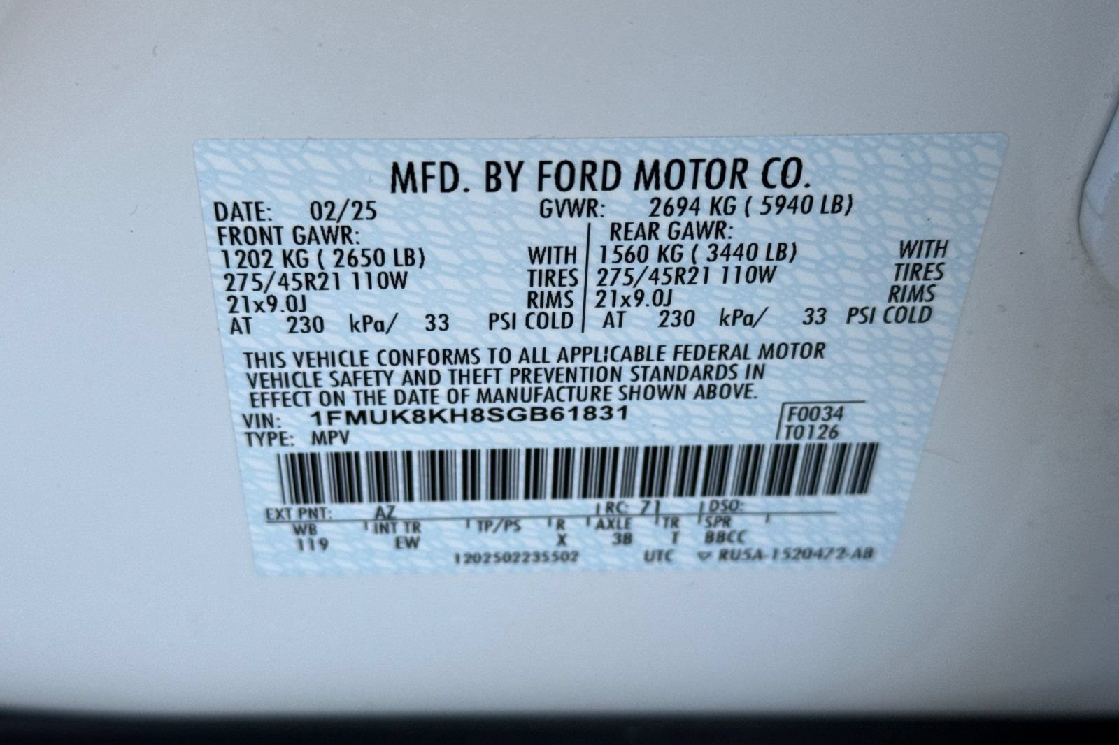 Certified 2025 Ford Explorer ST-Line w/ ST-Line Street Pack AWD/4WD image 34