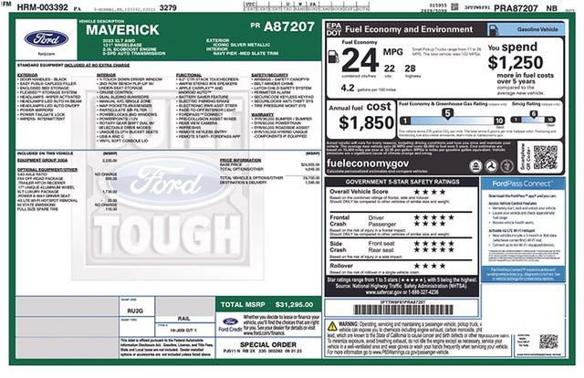 Certified 2023 Ford Maverick XLT w/ Equipment Group 300A Standard AWD/4WD image 19