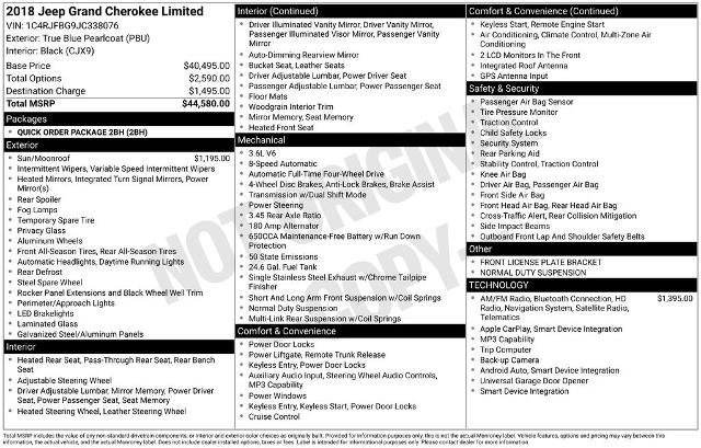 Used 2018 Jeep Grand Cherokee Limited image 2