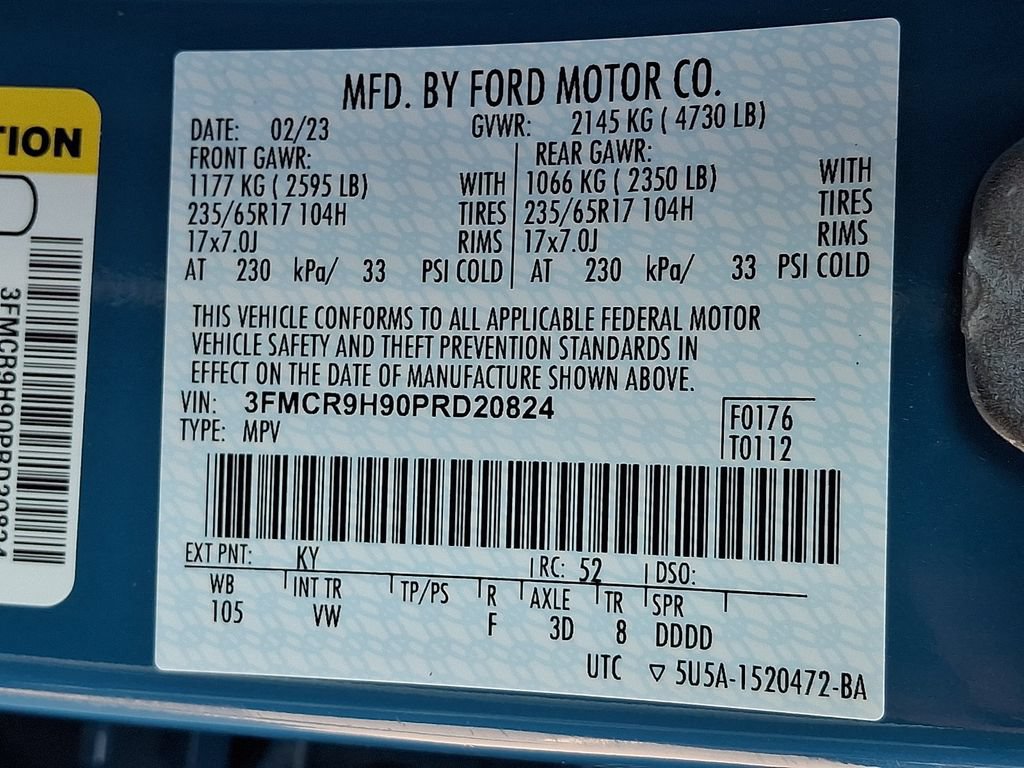 Certified 2023 Ford Bronco Sport Heritage Limited AWD/4WD image 28