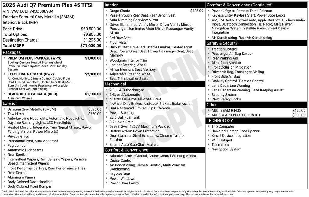 Used 2025 Audi Q7 2.0T Premium Plus w/ Premium Plus Package image 9