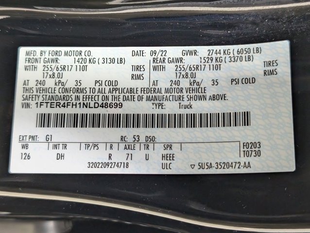 Certified 2022 Ford Ranger Lariat w/ Equipment Group 501A High AWD/4WD image 27