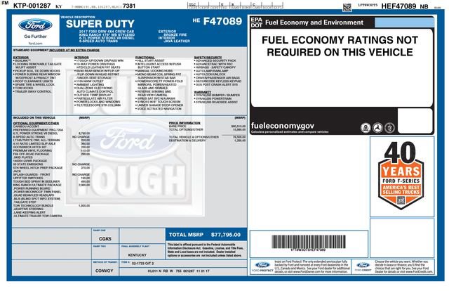 Certified 2017 Ford F350 King Ranch w/ King Ranch Ultimate Package image 27