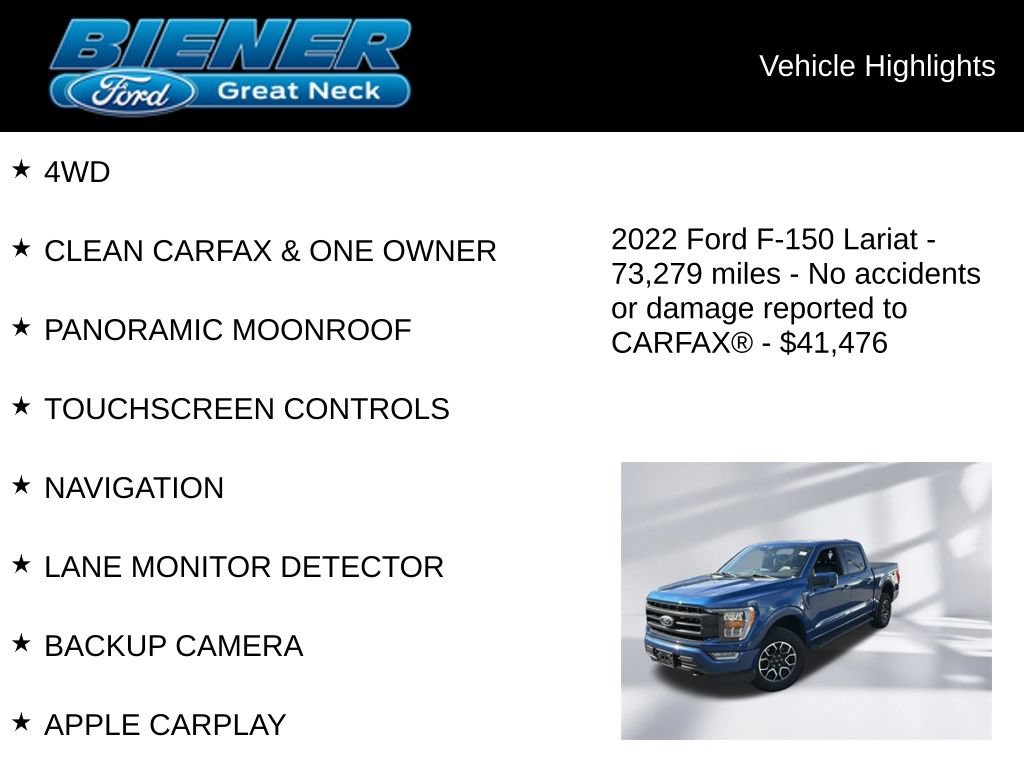 Certified 2022 Ford F150 Lariat AWD/4WD image 9