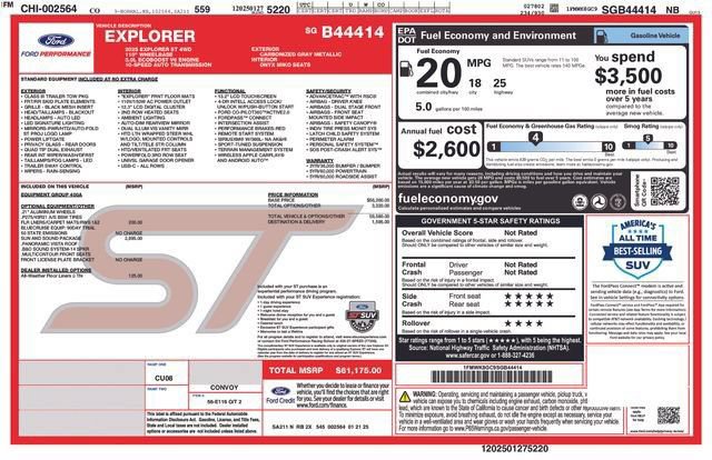 Certified 2025 Ford Explorer ST w/ Sun And Sound Package AWD/4WD image 7